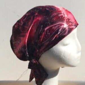 Simple Fashion Cap Red and Purple Space Paisley